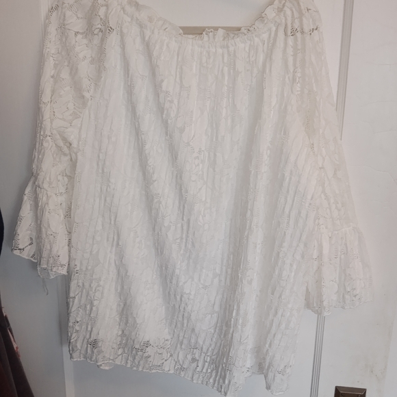 JohnPaulRichard Women's 3/4 Bell Sleeve White Blouse XL - Picture 6 of 7